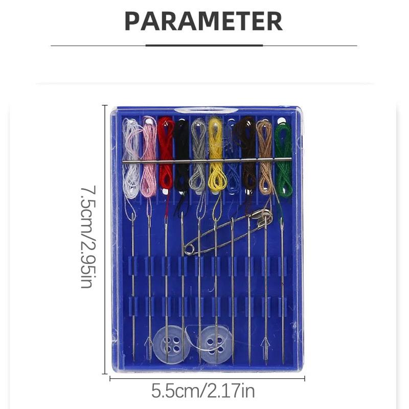 10 Färgtråd Mini Sykit Låda Engångsnål Tråd Knapp Förvaringspåsar Syverktyg Bärbar Diy Hantverk Hem Resa