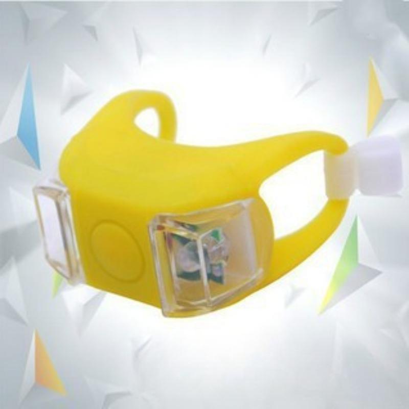 LED Silikon Mountainbike Fahrrad Vorder- Rücklichter Push Fahrradlicht Clip Fahrradzubehör Fahrradzubehör