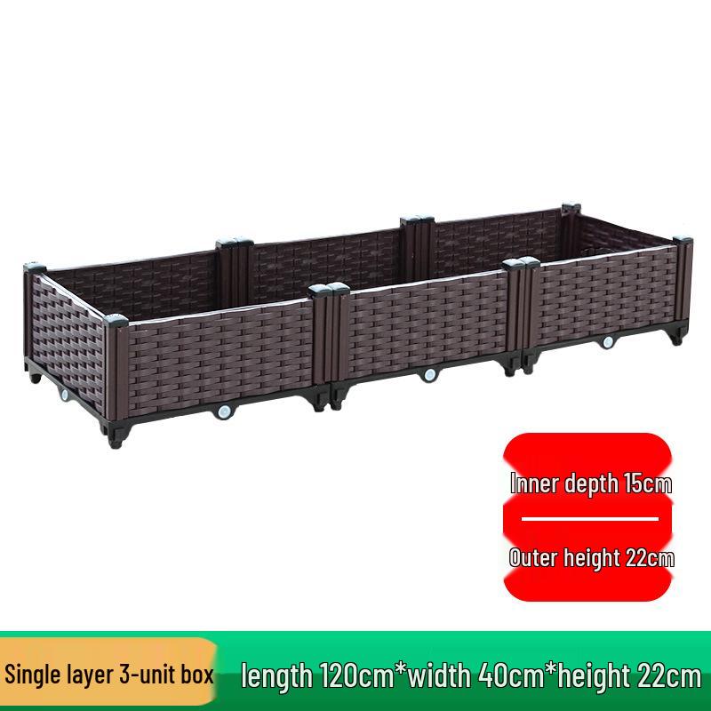 Extra Large Plastic Raised Vegetable & Flower Planter for Balcony/Courtyard