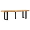 Bench 160 cm Rough Mango Wood and Steel