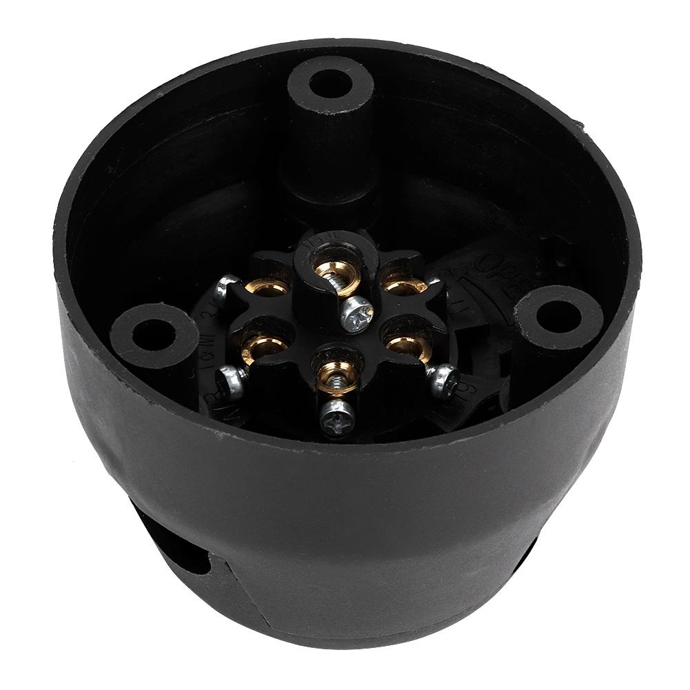 7 Pin 12V Black Plastic Car Trailer Socket Plug Adapter Connector Car Accessories