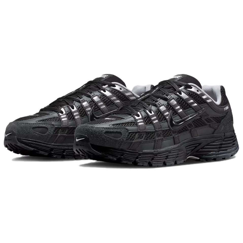 Nike P-6000 SE Retro Running Sneakers Black Silver HF0015-002
