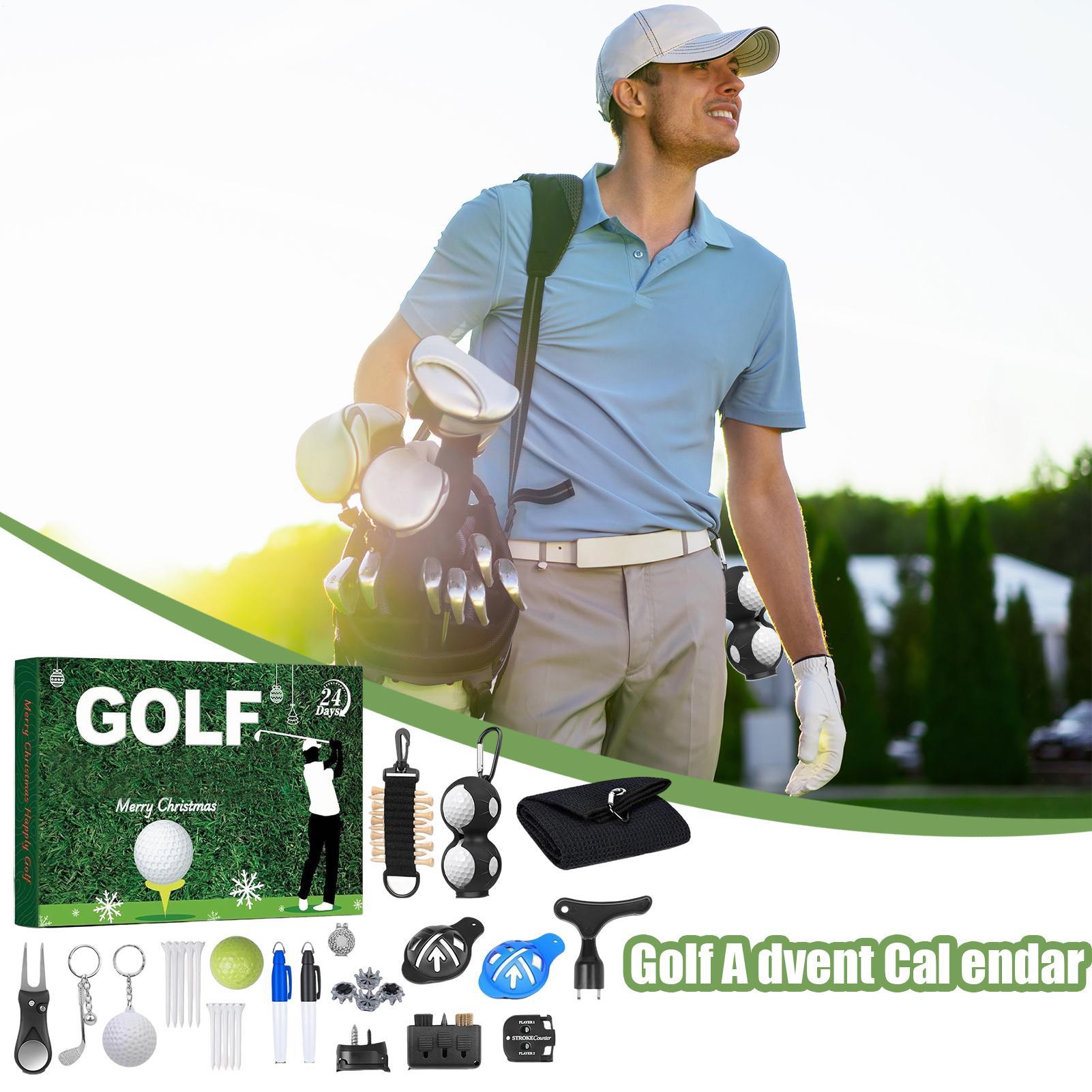 

2025 Christmas Countdown Calendar 24 Days Golf Tool Kit Countdown Calendar Christmas Decoration With Balls, Tees, Ball Markers other