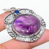 Sage Amethyst, Topaz Gemstone 925 Sterling Silver Jewelry Pendant 2.29" SU-2431