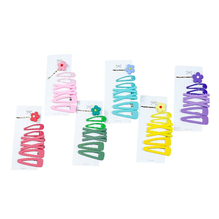 7PCS/SET Women Girls Cute Candy Colors Hairpins Sweet Barrettes Flower Hair Clips Fashion Hair Accessories
