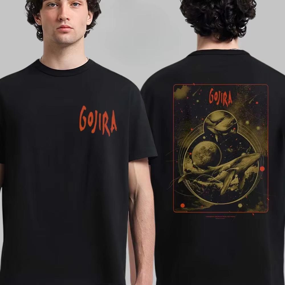 Unisex Casual Streetwear Top Featuring Exclusive Space Whale Graphic from Gojira Bordeaux 2025 Show, Progressive Metal Themed