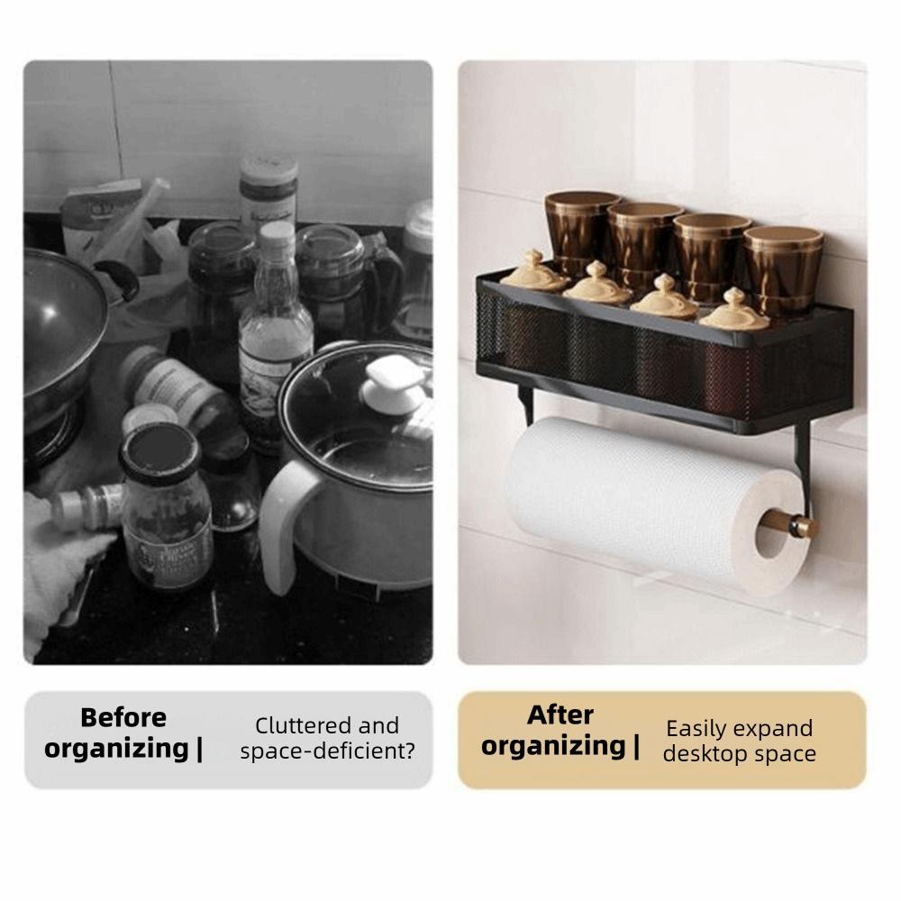 Strong Load-bearing Spice Storage Rack Wall Mounted Wall Shower Shampoo Rack  Bathroom