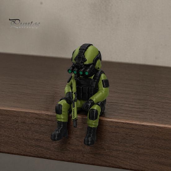 Military Soldier Figurine 3D Printed Desktop Figurine, Model, Miniature Hobbyist Gift Ornament for Home Office Car Decor And Lovers Collectible