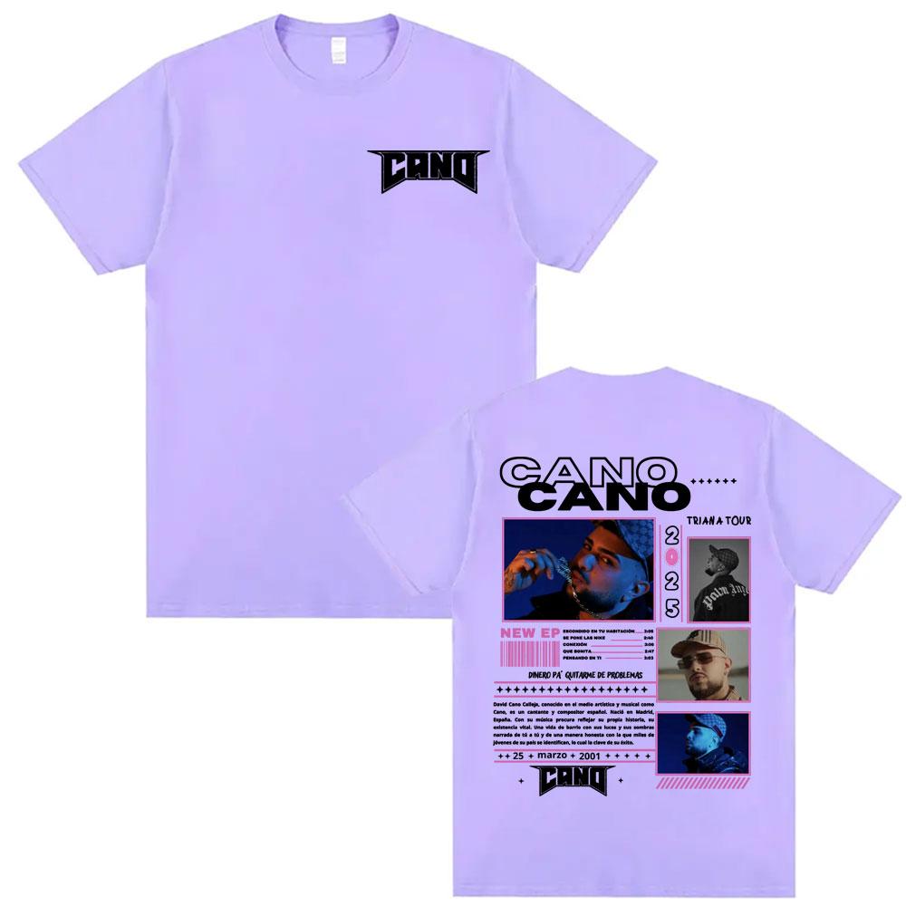 Rapper Cano Triana Tour Album 2025 Printed Tshirts for Unisex Unisex Harajuku Hip Hop Street Tshirt Casual Cotton Oversized T Shirt