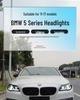 LED Bi-Xenon Headlight Assembly with Flowing Turn Signal for 11-17 BMW 5 Series