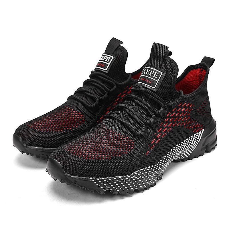 Large Size Sports Shoes Men's Shoes Fashion Lightweight Running Shoes Men's Flying Weaving Foreign Trade Sports Trendy Shoes Women