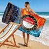 Feyenoord Print Strandtuch, Großes Weiches Schnelltrocknendes Handtuch für Strand Camping Schwimmen