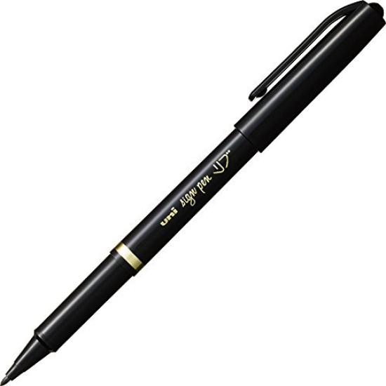 

Mitsubishi Pencil Sign Ribbed Set of 3 Pen, Black, MYT7.24, чёрный