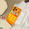 For iPhone 17 Pro Max Silicone Case Cute Orange Telephone Design Shockproof Phone Back Cover