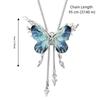 Creative Long Butterfly Necklace Vintage Bohemian Y-Shaped Pendant Necklace Elegant Alloy Sweater Chain Women