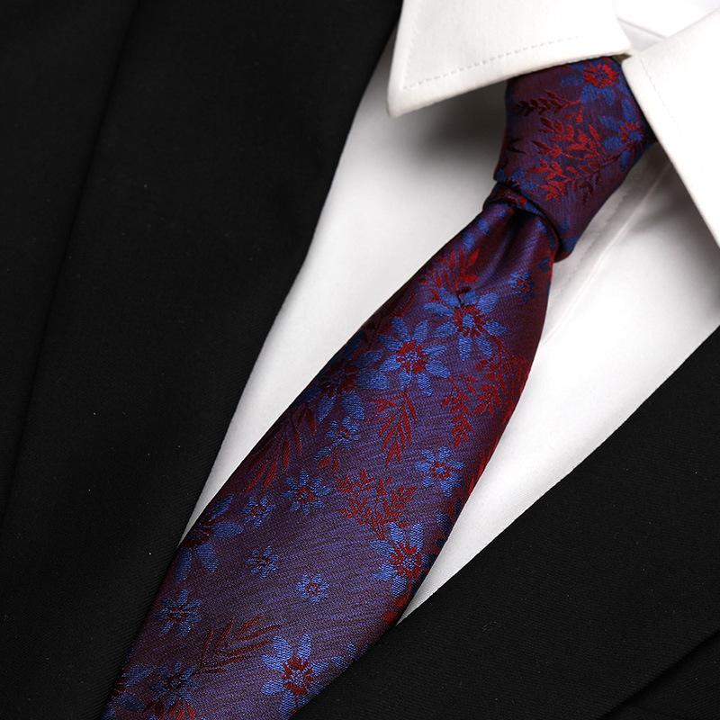 Hong Kong Style Retro Work Professional Tie Men'S Formal Wear Korean Version Of British Business 8Cm Hand-Made Pattern Student Clothing Trend