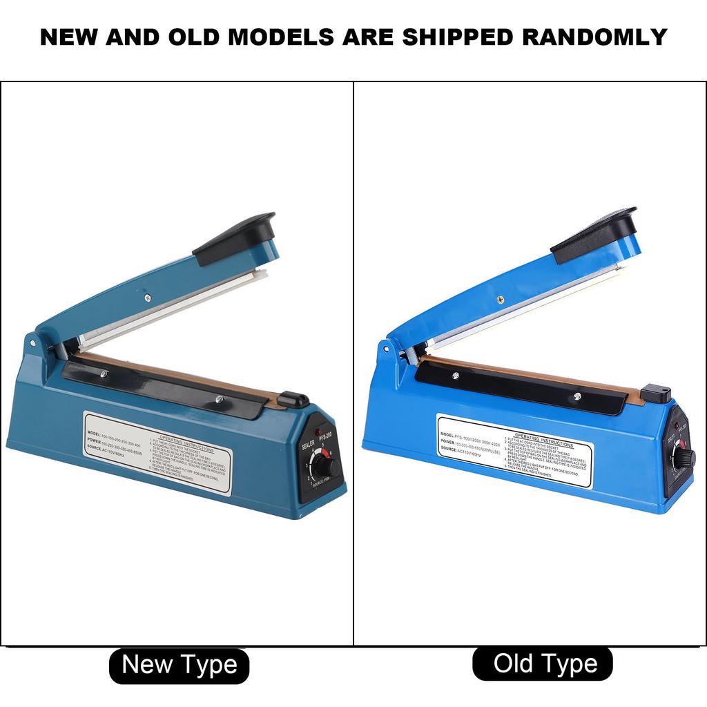 PFS‑200 300W Manual Heat Bag Sealer 8in Impulse Sealing Machine Adjustable Timer