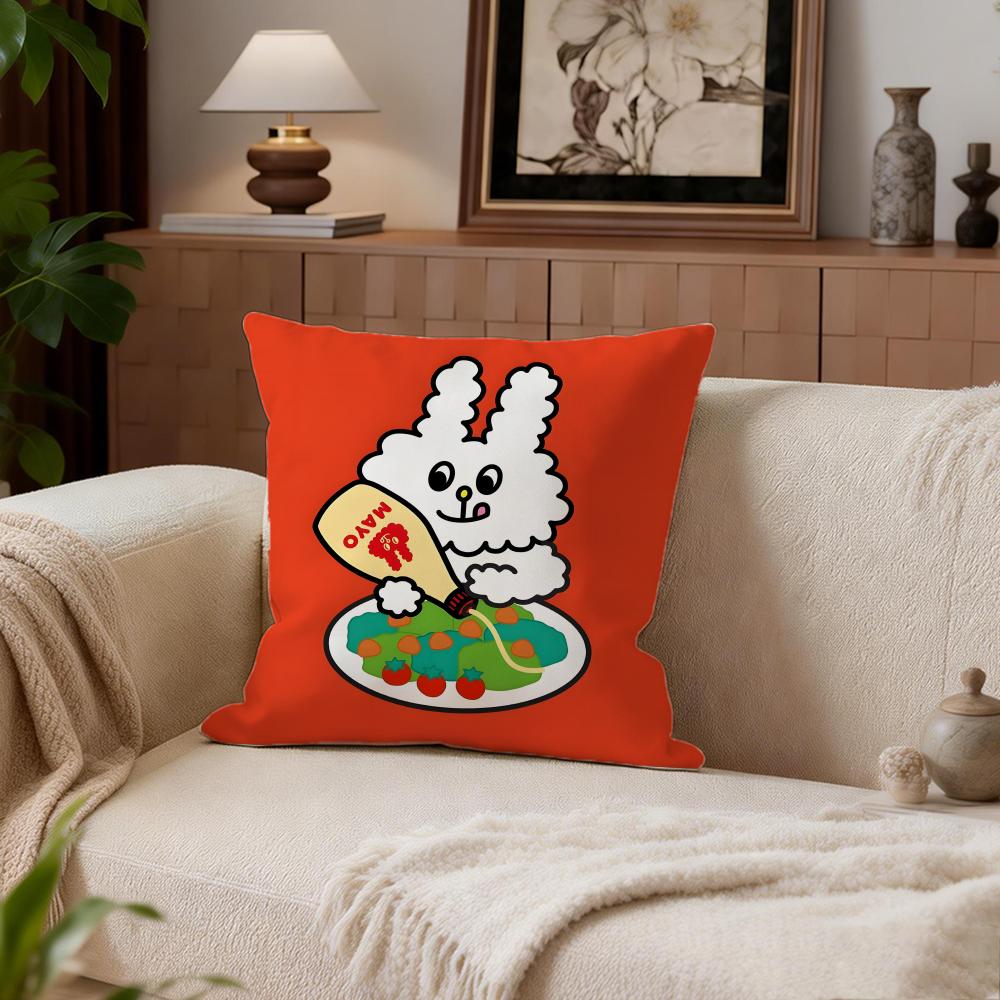 Süße Bunni Konbiny Kissenbezug Kissenbezug Set 4 Stück 50x50 45x45 40x40 Kissenbezug Dekorativ Sofa Heimdekoration