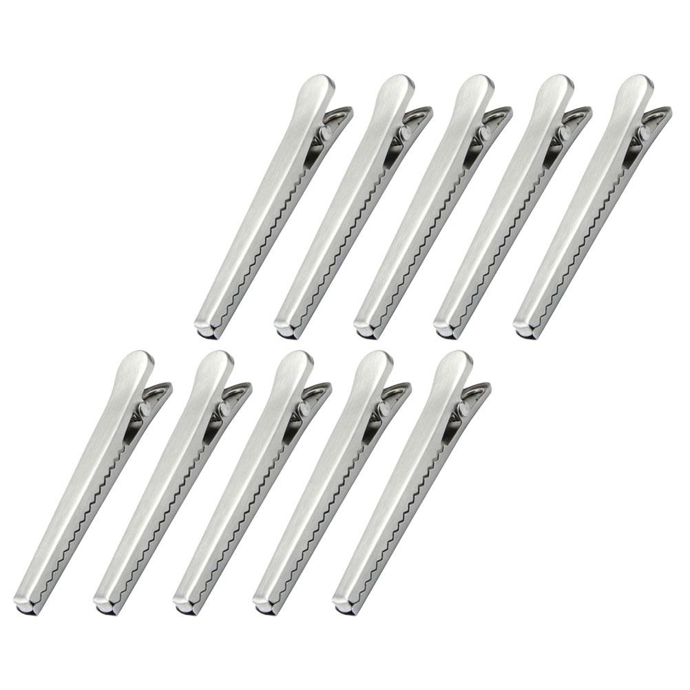 10 Pezzi Pinze a Coccodrillo in Acciaio Inox Morsetti Sigilla Sacchetti Alimentari Fermagli per Carta da Cucina Fermagli Riutilizzabili per Snack Pinza a Molla Ufficio