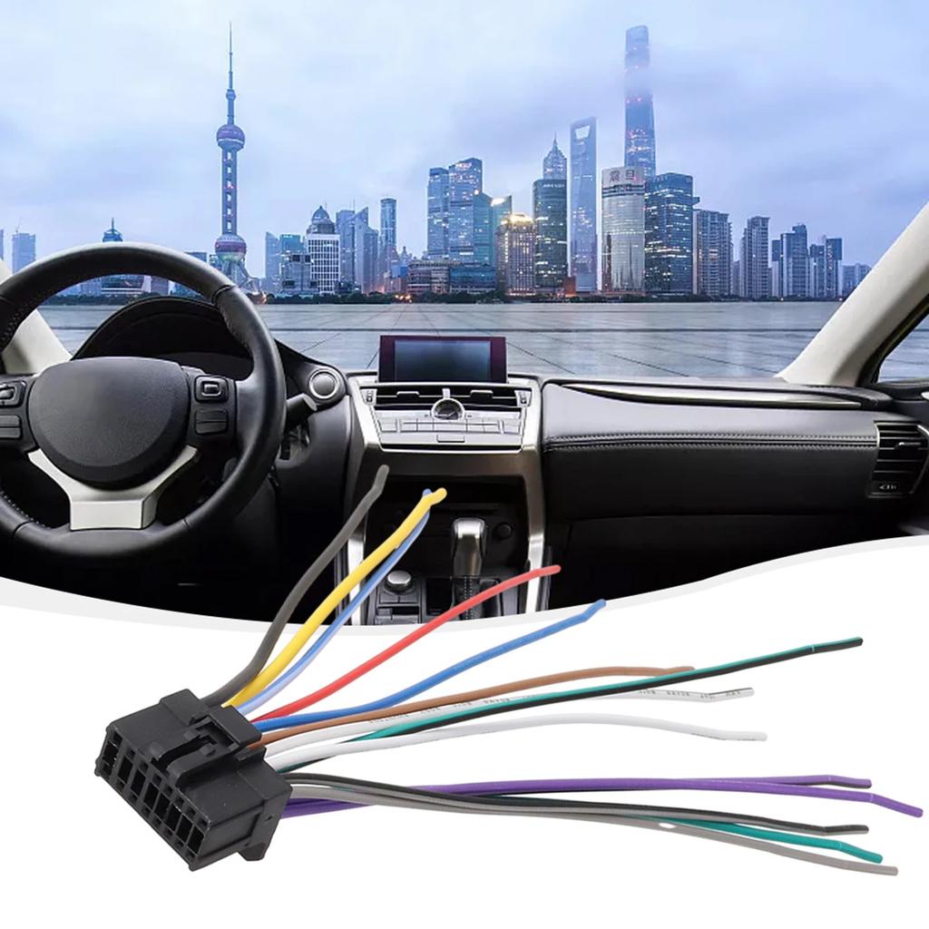 Audio Cable For Pioneer DEH12 DEH23 DEH2300 16-Pin Car CD Stereo Radio Wiring Harness Connector Cables Auto Electronics