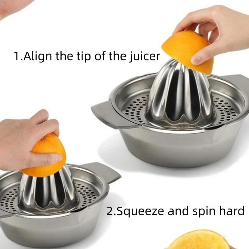 Přenosný ruční odšťavňovač Nerezová ocel Lis na pomeranč Limon pro domácnost Multifunkční přístroj na výrobu pomerančového džusu do kuchyně
