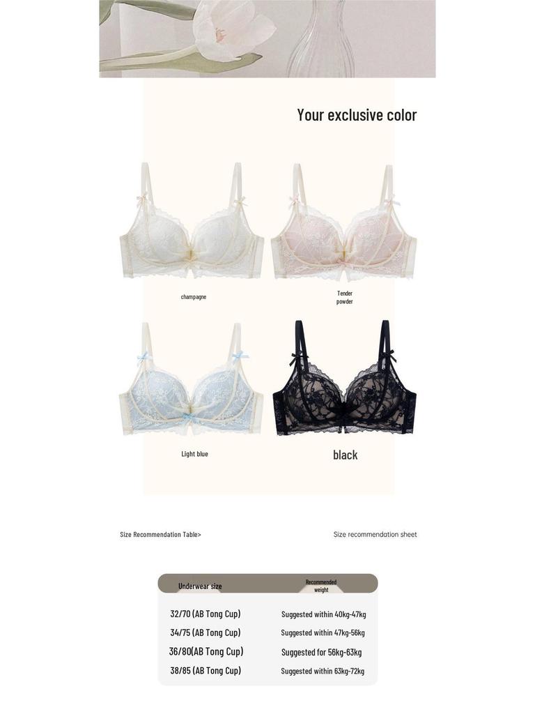 2025 Push-Up Lace Bra: Enhances Small Chest, Anti-Sagging, Side Support