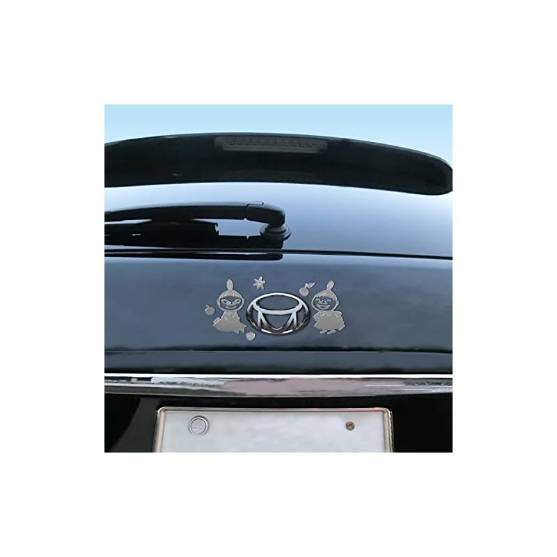 MEIHO MOOMIN Little My Emblem Sticker, Large, Silver, FS074