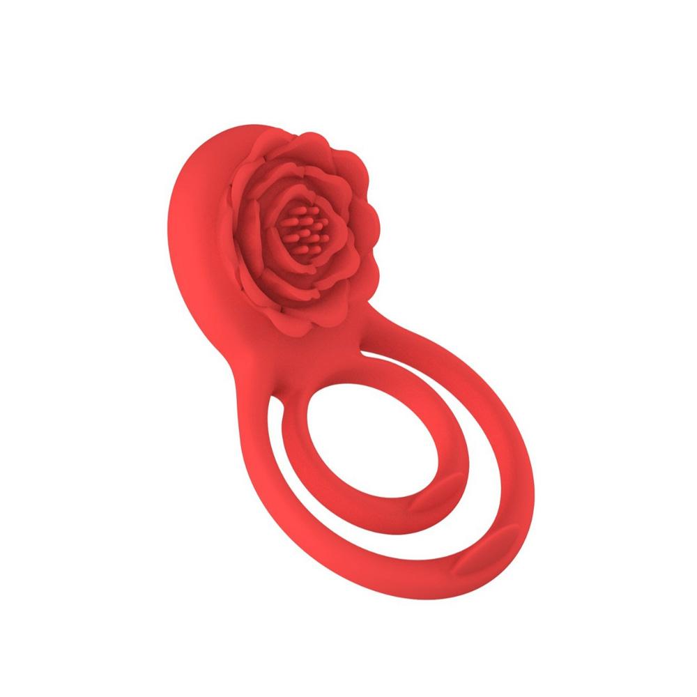 Rose Couples Vibrating Ring Vibrator Adult Toys for Men Women, 7 Modes Cockring Sexual Stimulation Long Lasting Stronger Male Rose Sex Toys