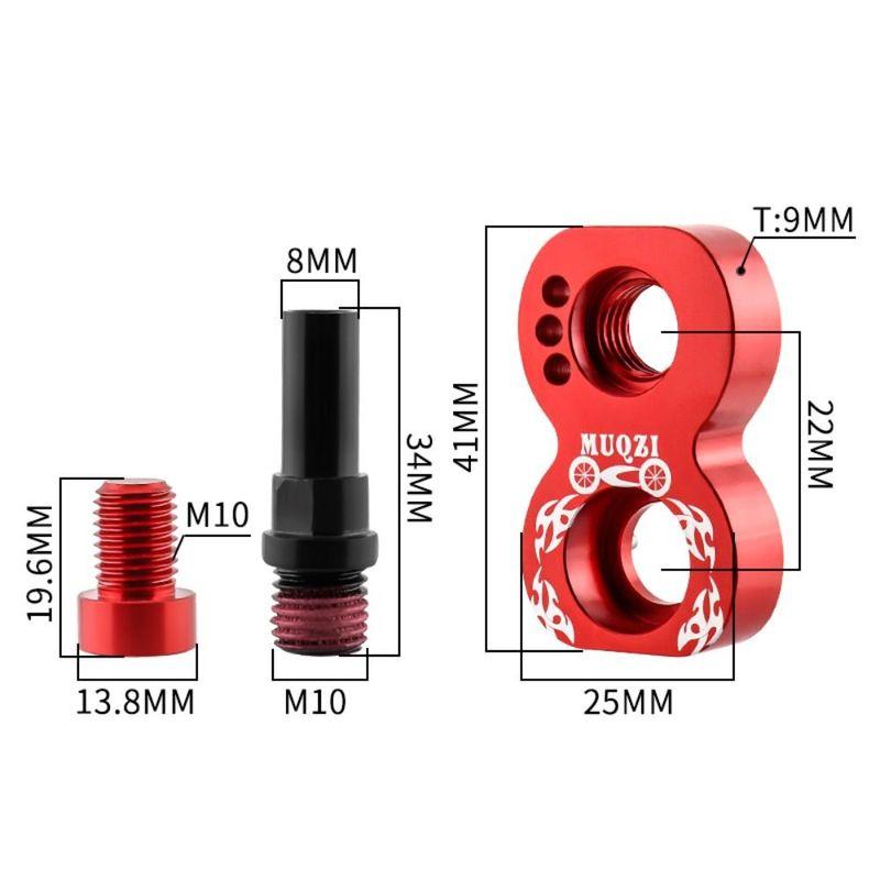 8-shaped Bicycle Parts Extension Seat Half Car Load Universal V Brake Converter Adapter Black/Red Durable V Brake Extender