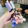 Adorable Resin Bunny Keychain Cute Sitting Rabbit Bag And Car Charm Gift