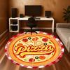 1pc Pizza Round Chair mat Area Rug - Non-Slip, Floor Mat for Office, Bedroom, and Indoor Decor c1125069
