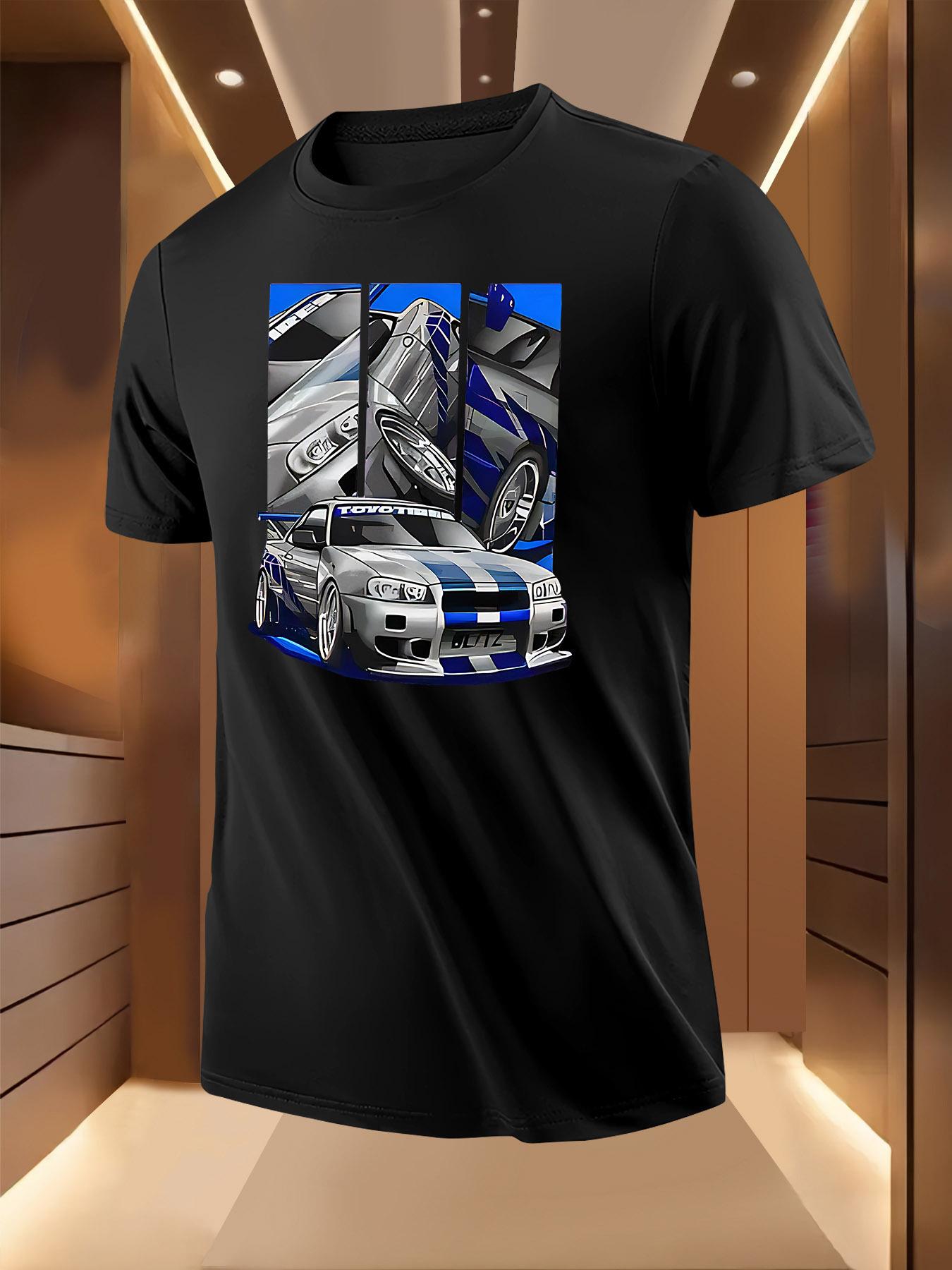 Racing Car Graphic Tshirt - Lightweight Breathable Polyes... XXL