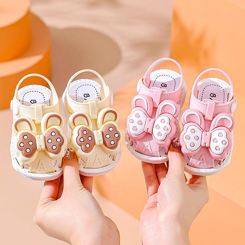 Summer Butterfly Non-Slip Toddler Sandals – Closed-Toe for Girls, Ages 1-3