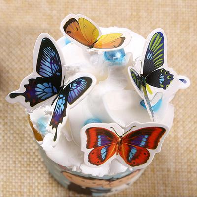 Kuchendekoration für Cupcakes, Schmetterlinge, aus Reispapier, für Hochzeiten, Geburtstage, 50 Stück