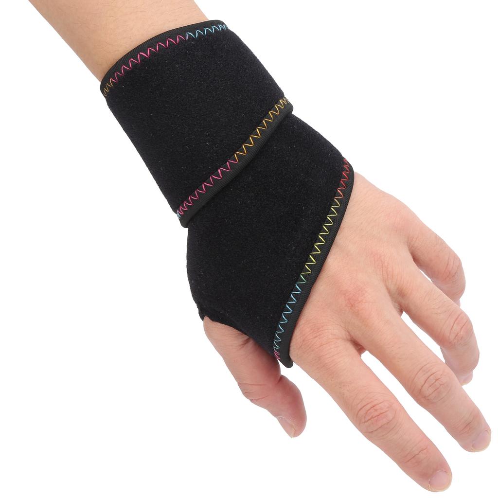 Nadgarstek Wsparcie Sportowe Elastyczna Opaska Uciskowa Regulowany Ochraniacz Bezpieczeństwa na Nadgarstek Czarny