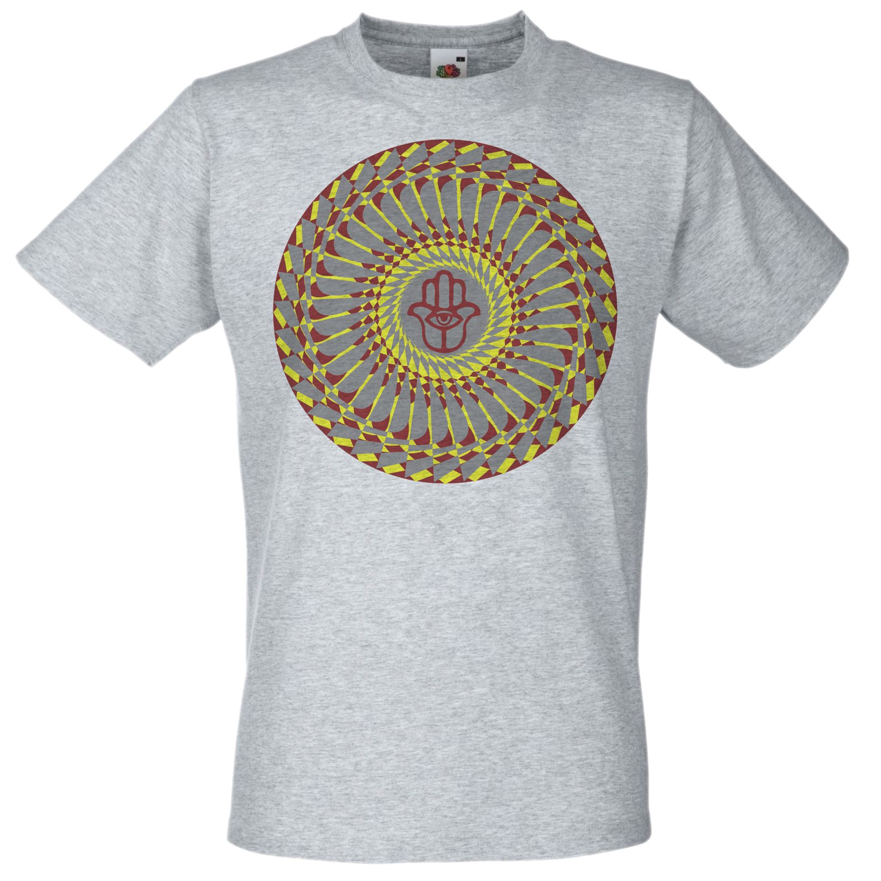 Adults Spiritual PsyTrance Hamsa Hand Psychedelic Goa Unisexdala Unisex TShirt S