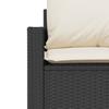 Vidaxl 4-Cz. Garden Lounge Set, Cushions, Black PE Rattan