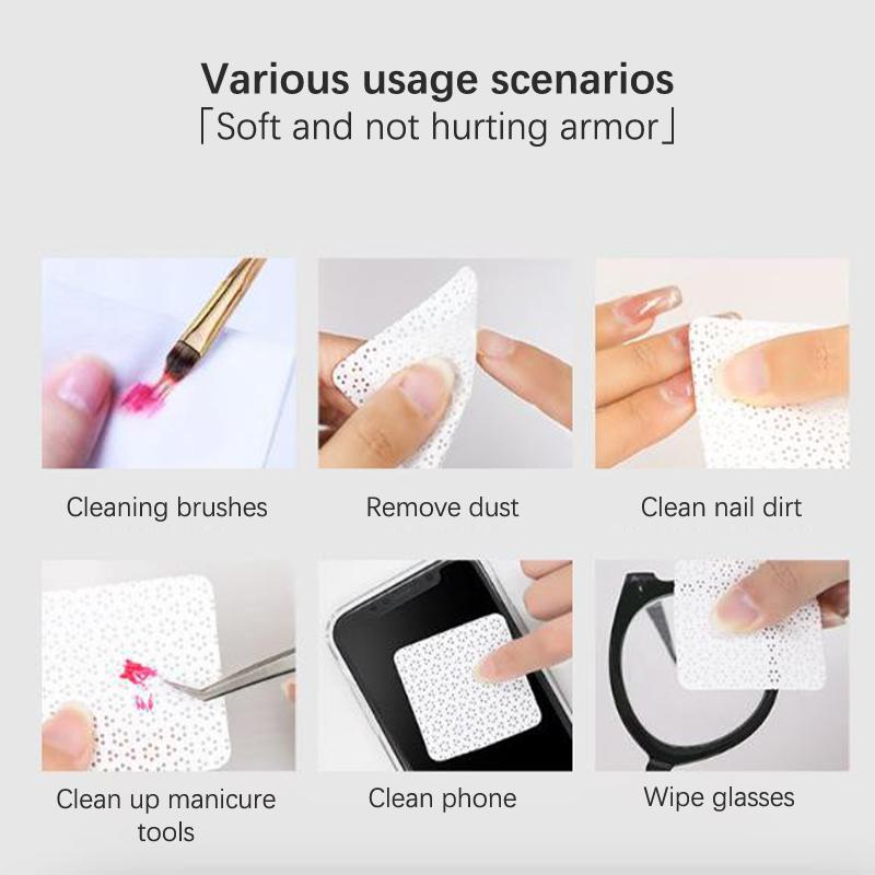 200Pcs/Pack Nail Wipes Nail Cotton Pads Nail Polish Remover Glue Removal Pads Cleaning Wipes Nail Art Cleaning Manicure Tools