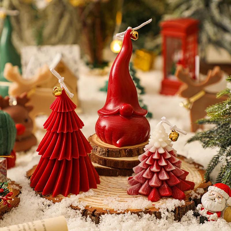 New Creative Christmas Tree Aromatherapy Candle Soybean Wax Scented Candle New Year Navidad Party Gifts Xmas Home Decoration