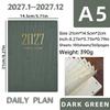 A5 2027 Agenda Book with Calendar Diary Weekly Planner New Notebooks  School Office Supplies