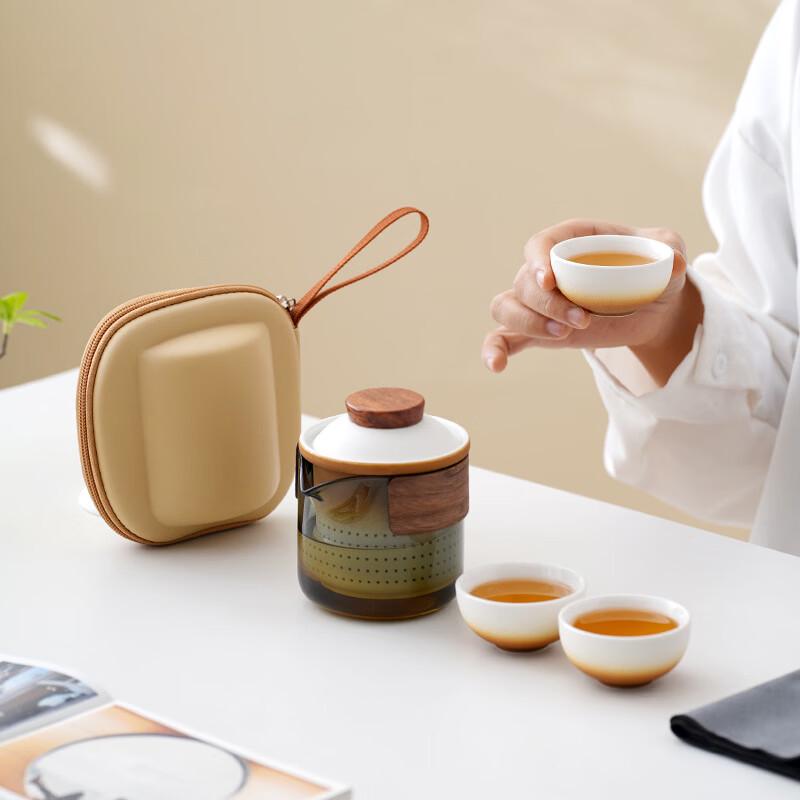 Portable Ceramic Kung Fu Travel Tea Set