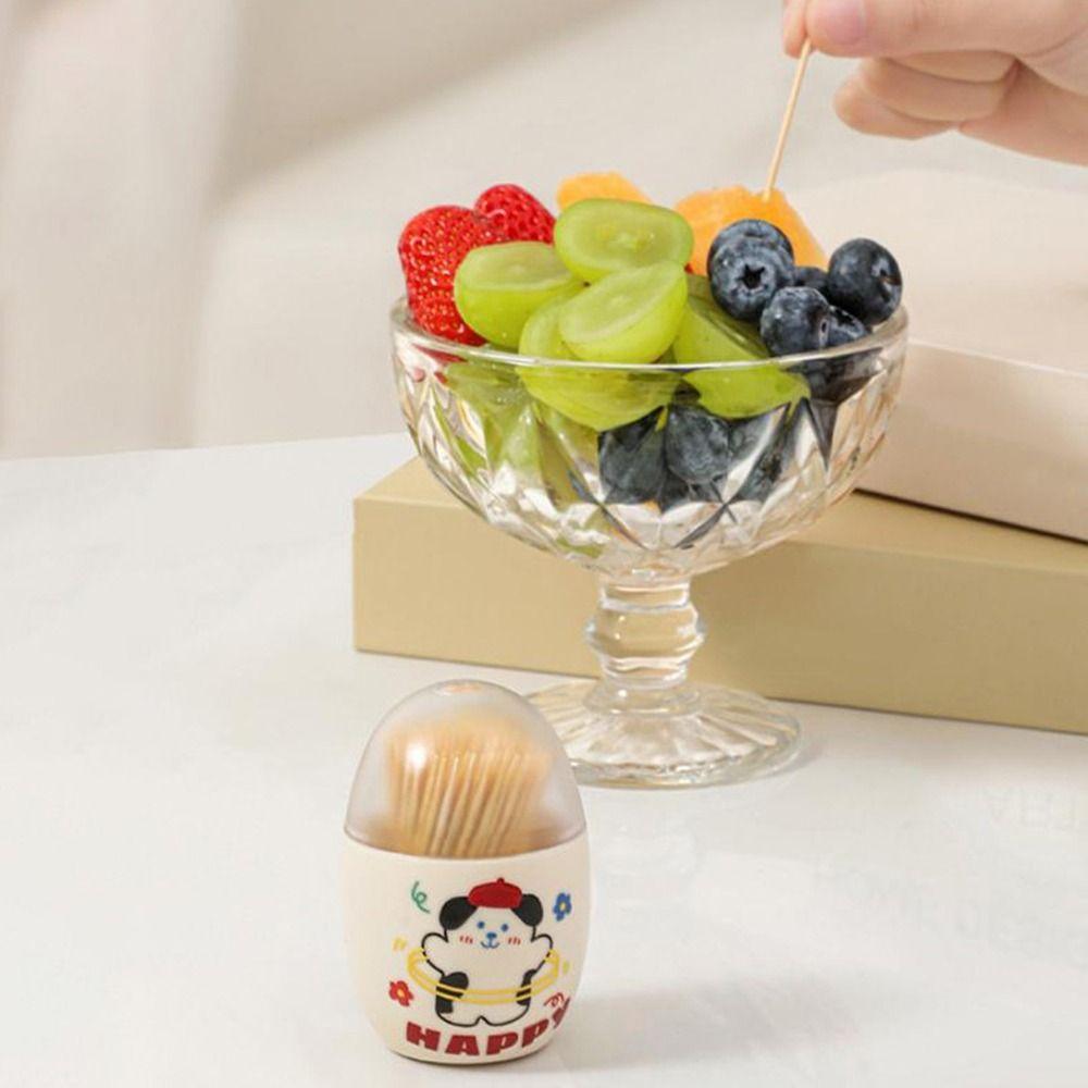 2 Stück Oval geformte Magnet-Zahnstocherbox Wandmontierter Zahnstocherspender Esstisch