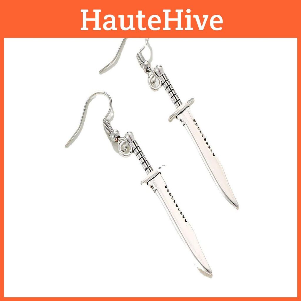 Stylish Oversized European American Sword Earrings Statement Jewelry 2021