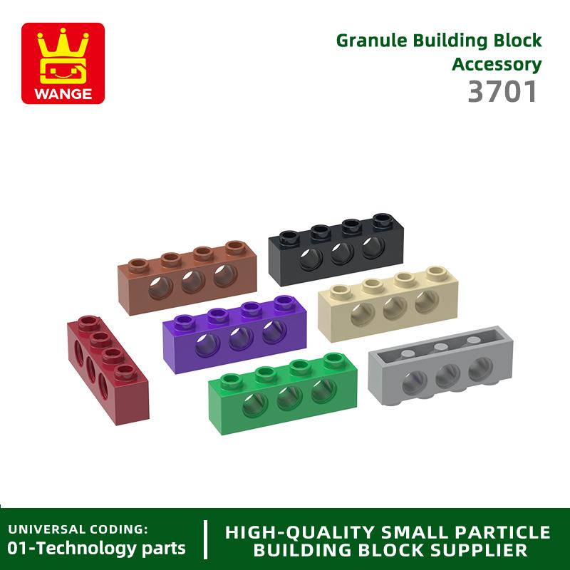 69 Stück/Los 3701 1x4 3-Loch Baustein Moc Technisches Bauteil Works With mit allen Steinen DIY Kinderspielzeug Geschenkbox