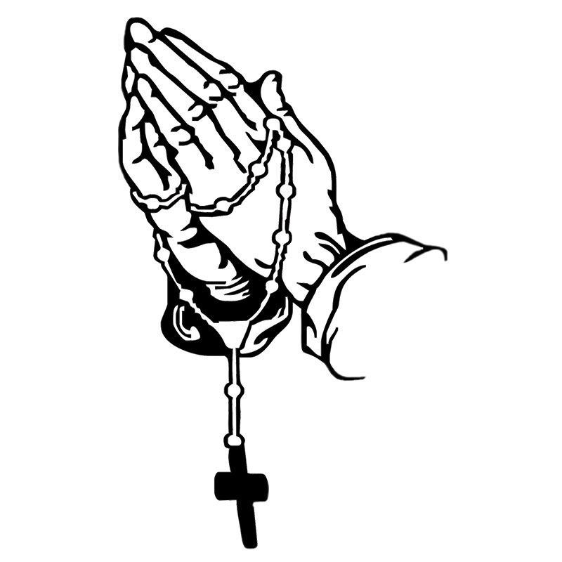 Car Interior Stickers Color Car Prayer Gesture Laser Stickers God Jesus Christ Fashion Car Body Styling Decorative Stickers