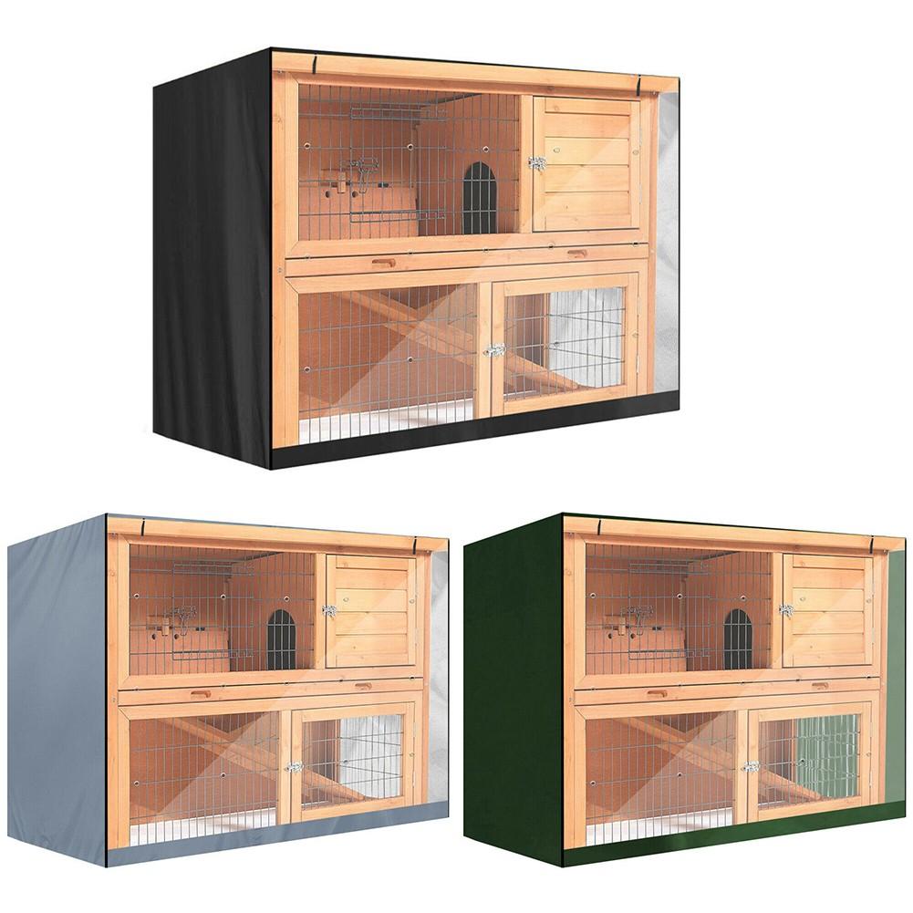 Transparent Front Curtain Rabbit Hutch Cover Easy Observation for Pets