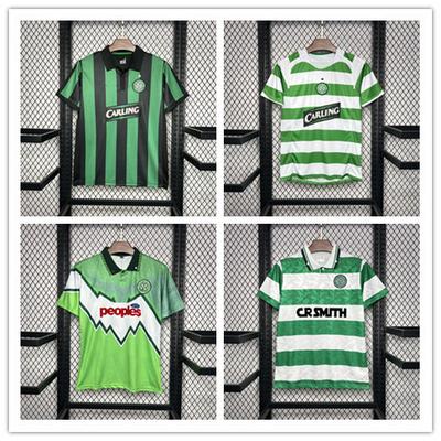 Maglia da Calcio Vintage Casual Celtica Real Madrid Chivas Rangers Americas a Maniche Corte