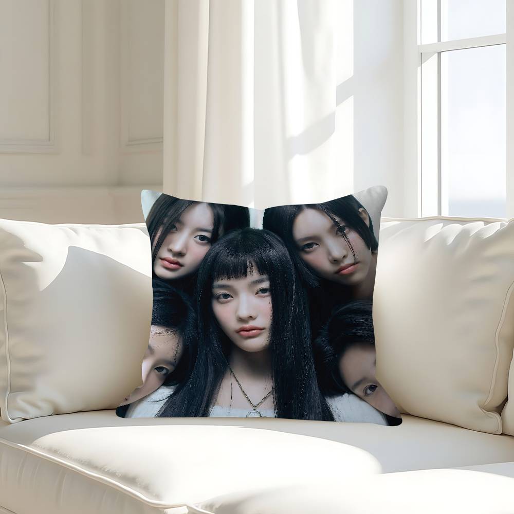 Kpop I-ILLIT Personalized Picture Text Home Decorative Pillows Household Gifts 45x45cm