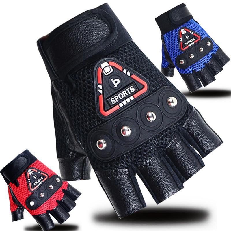 

Half-finger leather gloves, tactical gloves, men s four-nail design, finger-exposed touch screen, autumn and winter cycling, driving halfway Leather palm чорний