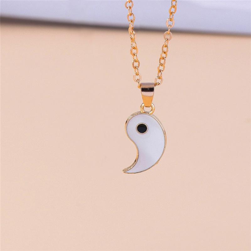 Fashion Yin Yang Tai Chi Necklace for Women Men Birthday Gift Best Friends Party Holiday Zircon Gifts